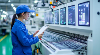 chaochao0842_The_worker_is_wearing_blue_and_a_hat_holding_a_c_bff1e4b1-84fe-4698-9364-174e3c1ad5d8_3